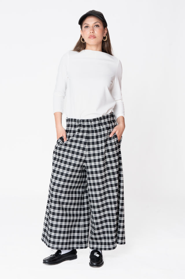 LULU' pantalone in lana scozzese