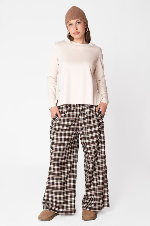 LULU' pantalone in lana scozzese